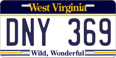 WV license plate DNY369