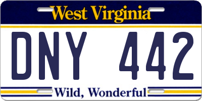 WV license plate DNY442