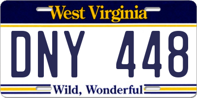 WV license plate DNY448