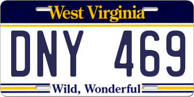 WV license plate DNY469