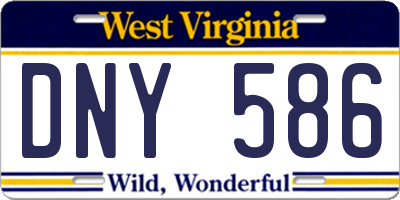 WV license plate DNY586