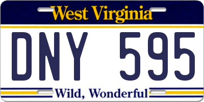 WV license plate DNY595