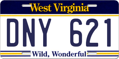 WV license plate DNY621