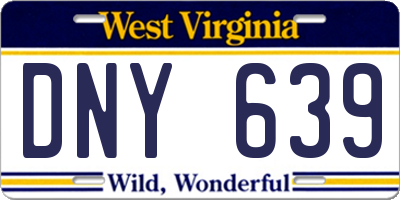 WV license plate DNY639