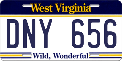 WV license plate DNY656