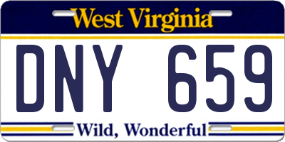 WV license plate DNY659