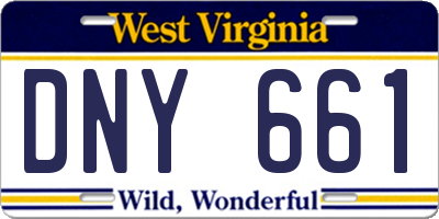 WV license plate DNY661