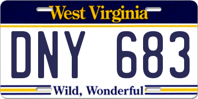 WV license plate DNY683