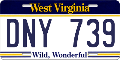 WV license plate DNY739