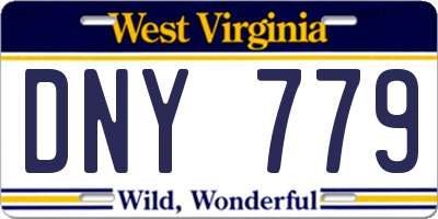 WV license plate DNY779