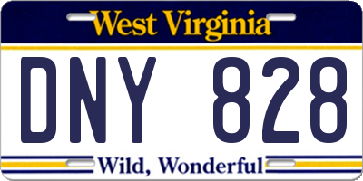 WV license plate DNY828