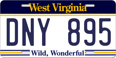 WV license plate DNY895