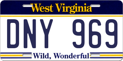 WV license plate DNY969