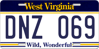 WV license plate DNZ069