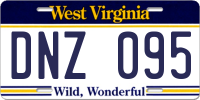 WV license plate DNZ095
