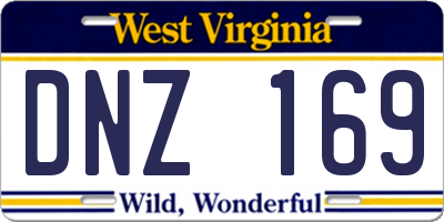 WV license plate DNZ169