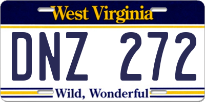 WV license plate DNZ272