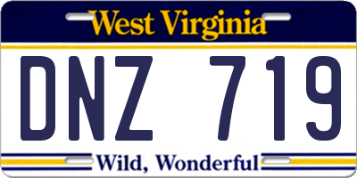 WV license plate DNZ719