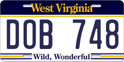 WV license plate DOB748
