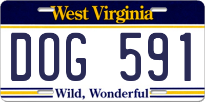 WV license plate DOG591