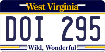 WV license plate DOI295