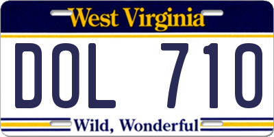WV license plate DOL710