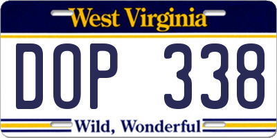 WV license plate DOP338
