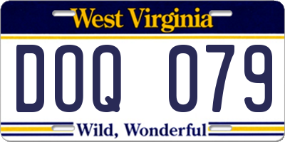 WV license plate DOQ079