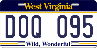 WV license plate DOQ095