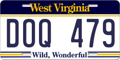 WV license plate DOQ479