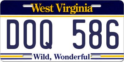 WV license plate DOQ586