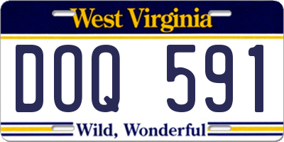 WV license plate DOQ591
