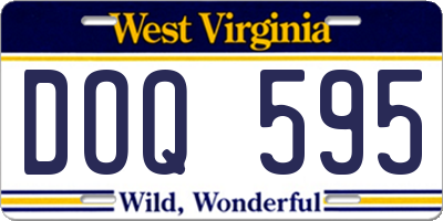 WV license plate DOQ595