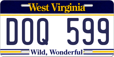 WV license plate DOQ599