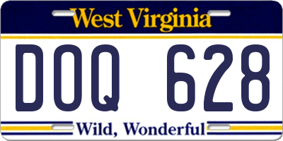 WV license plate DOQ628