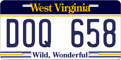 WV license plate DOQ658