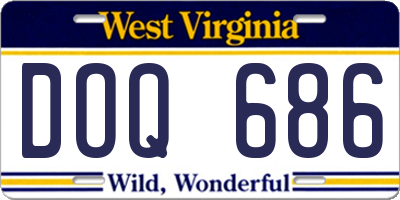 WV license plate DOQ686
