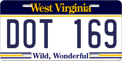 WV license plate DOT169