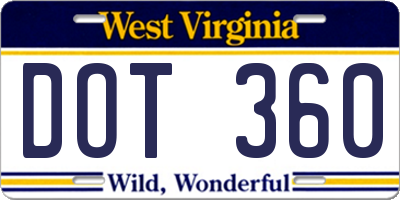WV license plate DOT360
