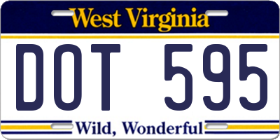 WV license plate DOT595