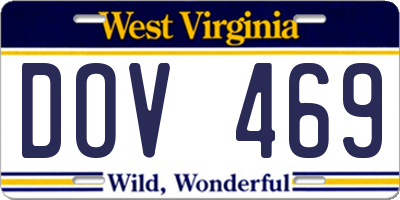 WV license plate DOV469
