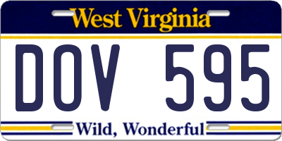 WV license plate DOV595
