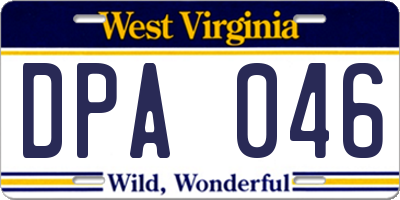 WV license plate DPA046