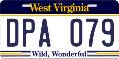 WV license plate DPA079