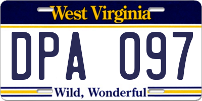 WV license plate DPA097