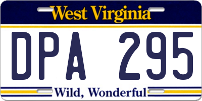 WV license plate DPA295