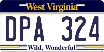 WV license plate DPA324