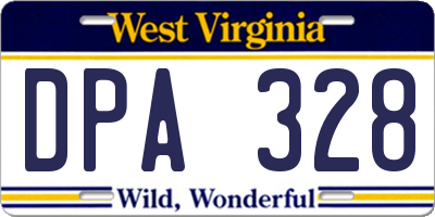 WV license plate DPA328