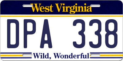 WV license plate DPA338