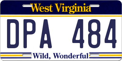 WV license plate DPA484